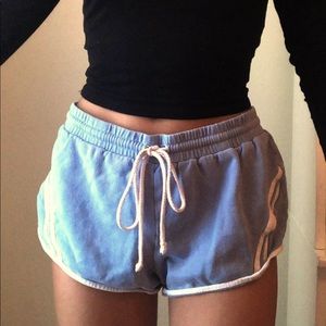 Powder Blue Tie Up Lounge Shorts